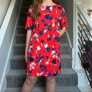 Banana Republic Floral Short Sleeve Shift Dress